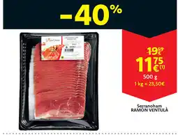 Cora Ramon ventula serranoham aanbieding