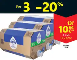 Cora Spa water aanbieding