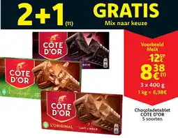 Cora Côte d'or chocoladetablet aanbieding