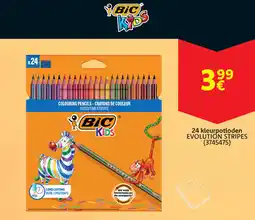 Cora Bic 24 kleurpotloden evolution stripes aanbieding