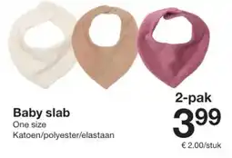Zeeman Baby slab aanbieding