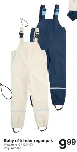Zeeman Baby of kinder regenpak aanbieding