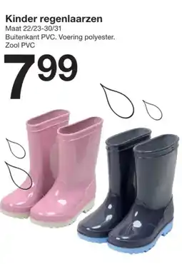 Zeeman Kinder regenlaarzen aanbieding