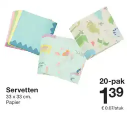 Zeeman Servetten aanbieding