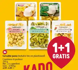 Delhaize Gevulde pasta (behalve bio en plantbased) aanbieding