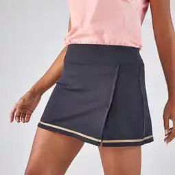 Decathlon Tennisrokje voor dames Dry 500 zwart aanbieding