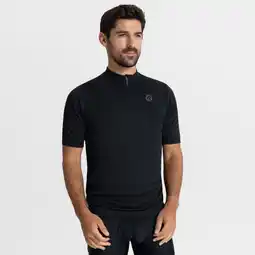 Decathlon Wielershirt Heren Core Fietsshirt Korte Mouwen Zwart aanbieding