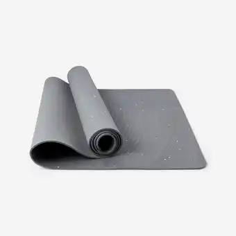 Decathlon Zachte yogamat maat XL 200 x 75 cm x 5 mm grijs aanbieding