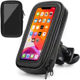 Decathlon Telefoonhouder Fiets Waterdicht Zwart 360 Graden Draaibaar GSM Houder Motor aanbieding