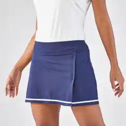 Decathlon Tennisrokje voor dames Dry 500 marineblauw aanbieding