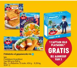 Delhaize Fishsticks of gepaneerde vis aanbieding