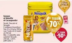 Delhaize Instantof ijskoffie of cacaopoeder aanbieding