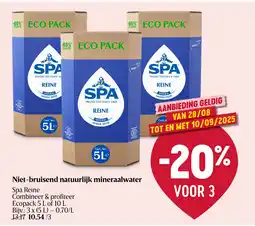 Delhaize Niet-bruisend natuurlijk mineraalwater aanbieding