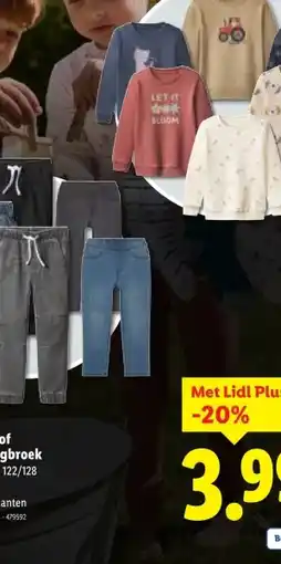 Lidl lupilu Trui, jegging of denim joggingbroek aanbieding
