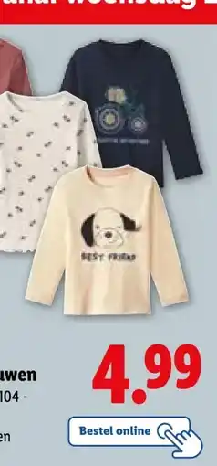 Lidl lupilu Shirt met lange mouwen aanbieding