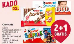 Delhaize Kinder Chocolade aanbieding