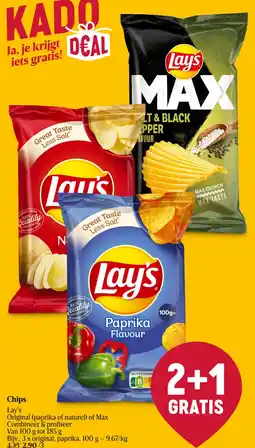 Delhaize Lays original of max chips aanbieding