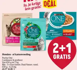 Delhaize Purina One Honden- of kattenvoeding aanbieding