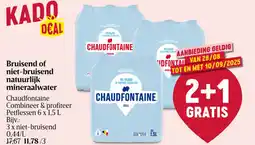 Delhaize Chaudfontaine Bruisend of niet-bruisend natuurlijk mineraalwater aanbieding