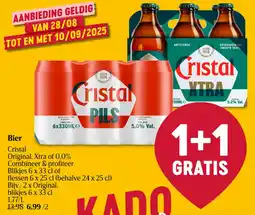 Delhaize Cristal Original, Xtra of 0,0% Bier aanbieding