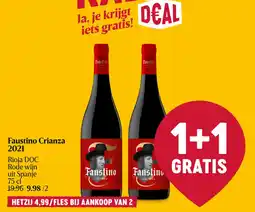 Delhaize Faustino Crianza 2021 aanbieding