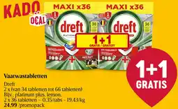 Delhaize Dreft Vaatwastabletten aanbieding