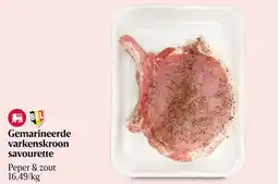 Delhaize Gemarineerde varkenskroon savourette Peper & zout aanbieding