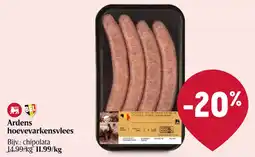 Delhaize Ardens hoevevarkensvlees aanbieding