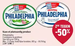 Delhaize Philadelphia Kaas of plantaardig product aanbieding
