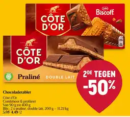 Delhaize Côte d'Or Chocoladetablet aanbieding
