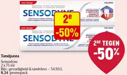 Delhaize Sensodyne Tandpasta aanbieding