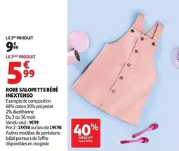 Auchan Robe salopette bébé inextenso aanbieding