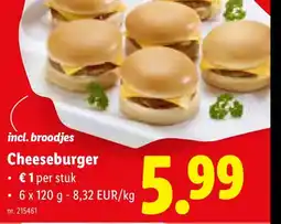 Lidl Cheeseburger aanbieding