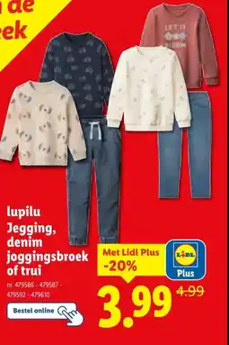 Lidl lupilu Jegging, denim joggingsbroek aanbieding