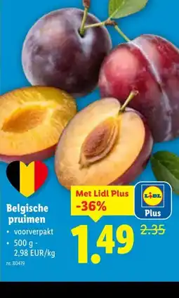 Lidl Belgische pruimen aanbieding