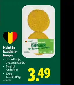 Lidl Hybride kaasham- burger aanbieding