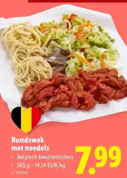 Lidl Rundswok met noedels aanbieding