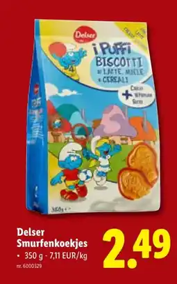Lidl Delser Smurfenkoekjes aanbieding