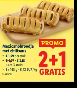 Lidl Mexicanobroodje met chilisaus aanbieding