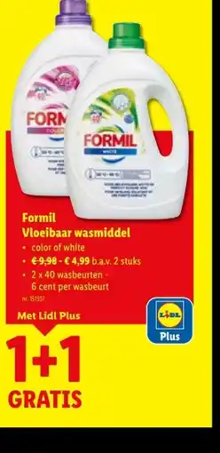 Lidl Formil Vloeibaar wasmiddel aanbieding