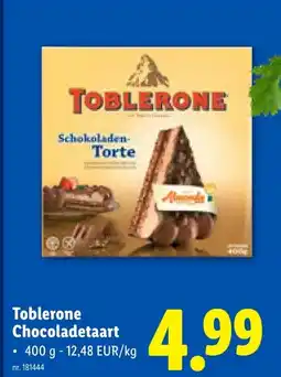 Lidl Toblerone Chocoladetaart aanbieding