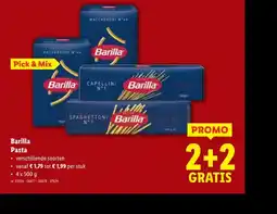 Lidl Barilla Pasta aanbieding