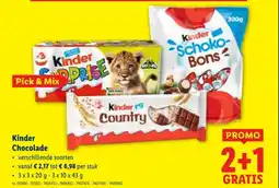 Lidl Kinder Chocolade aanbieding