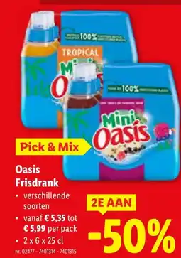 Lidl Oasis Frisdrank aanbieding