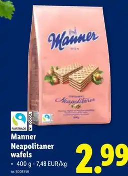 Lidl Manner Neapolitaner wafels aanbieding