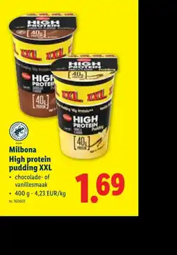 Lidl Milbona High protein pudding XXL aanbieding