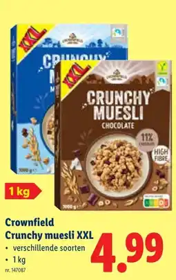 Lidl Crownfield Crunchy muesli XXL aanbieding