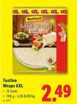 Lidl Tastino Wraps XXL aanbieding