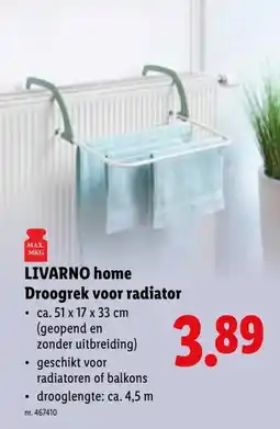 Lidl LIVARNO home Droogrek voor radiator aanbieding