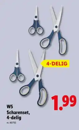 Lidl W5 Scharenset, 4-delig aanbieding